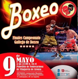 Cartel promocional del Club Boxeo Arousa. 