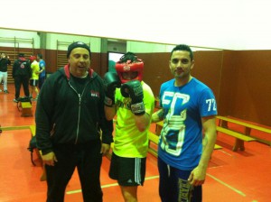 Carlos Vilariño, (izda.) y Pablo Castelo (drcha) en el Ludus Box. foto facebook de Ludus Box Artabrum.