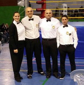 Sánchez Ramilo, Vilas Carrillo, Touriño Fernández y Suárez Rodriguez formaron la terna arbitral en Padrón. foto cortesía de José Manuel Vilas 