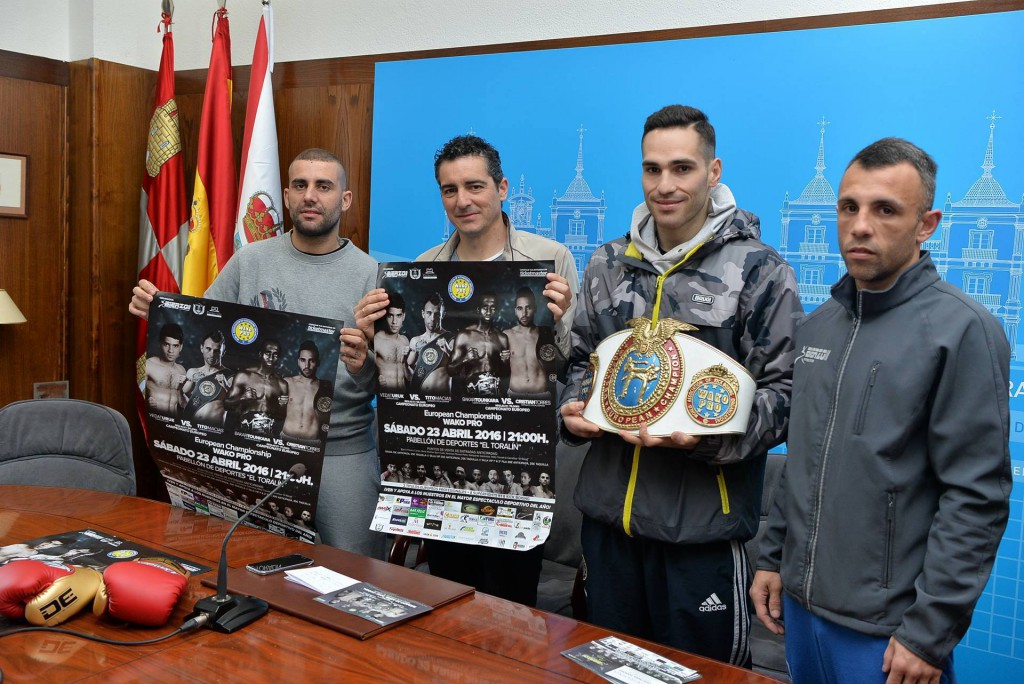 En el Ayuntamiento de Ponferrada se presentó la gran gala ROAD TO EUROPE. DIEGO VARQUEZ, el edil de Deportes ROBERTO MENDO, CRISTIAN TORRES y TITO MACIAS, oficiaron el acto de presentación. 