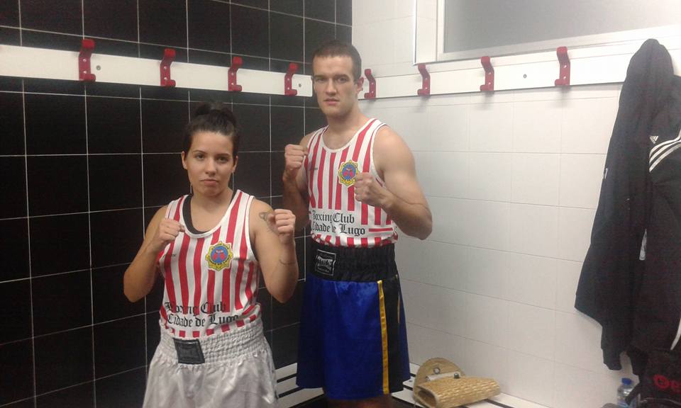 TANIA VAZ LEDESMA y CARLOS BAO del Boxing Cidade de Lugo formarán parte del excelente cartel en el Tae Box Cerceda. foto gimnasio Stadium.