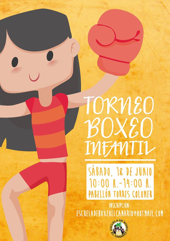 Cartel de promoción del Torneo de Boxeo Infantil organizado por Israel Benitez.