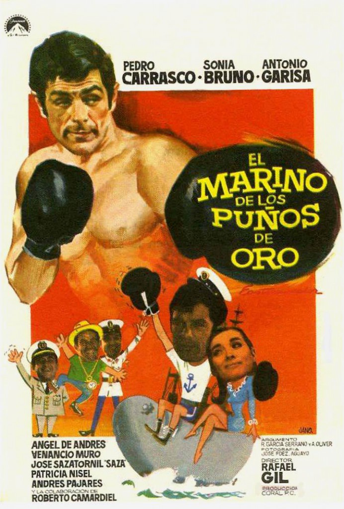 Afiche promocional de la película que protagonizó el boxeador onubense.