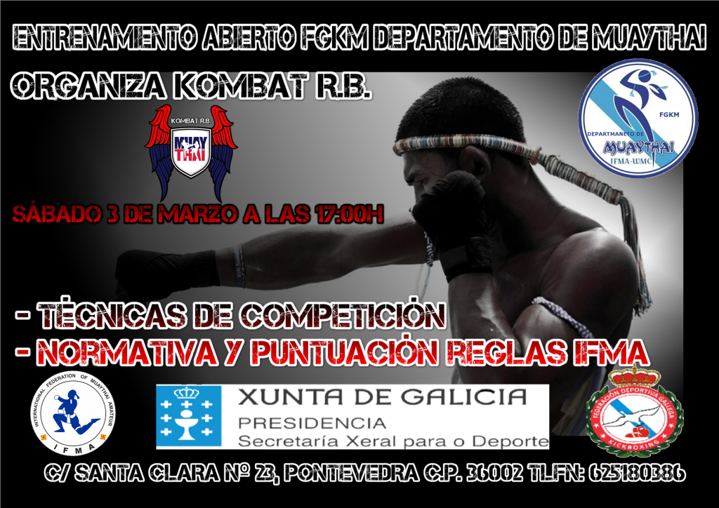 Afiche publicitario del Entrenamiento Abiert cortesía del Kombat RB.