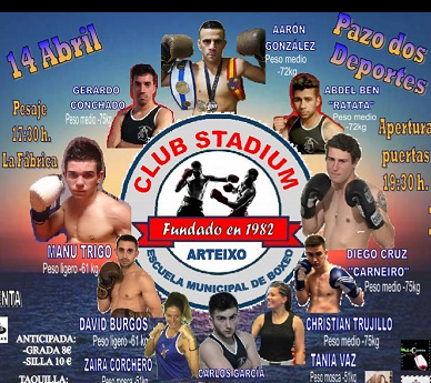 Detalle del cartel del evento boxístico de Arteixo. foto web