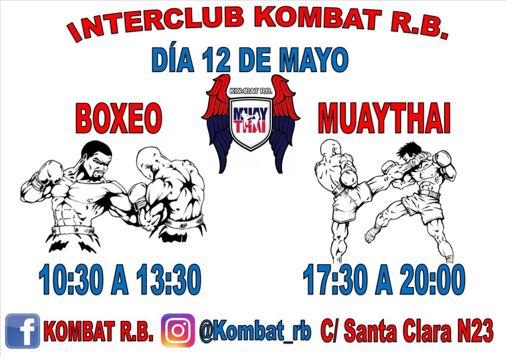 Afiche publicitario del Interclub Kombat Rias Baixas