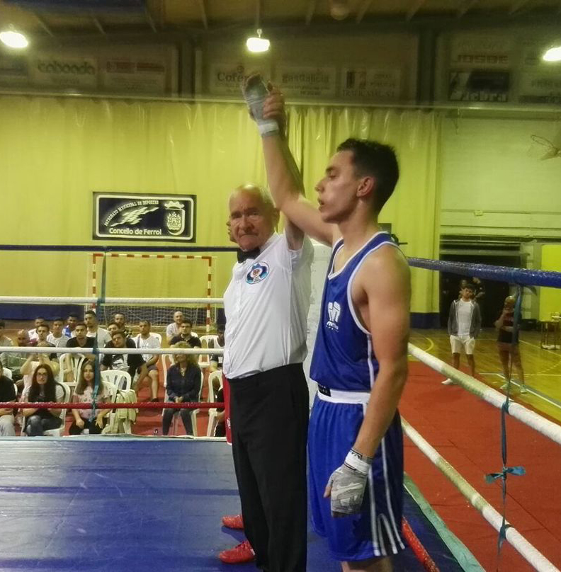 Cristian Patiño del Tae Box cerceda, alcanzó un triunfo a domicilio en Ferrol, ante Julian