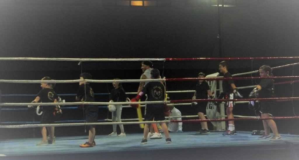 El polideportivo de Petunias amenazó con venirse abajo ante la estruendosa ovación que produjo la exhibición de los Infantiles del Ludus. foto Rubén Barral 