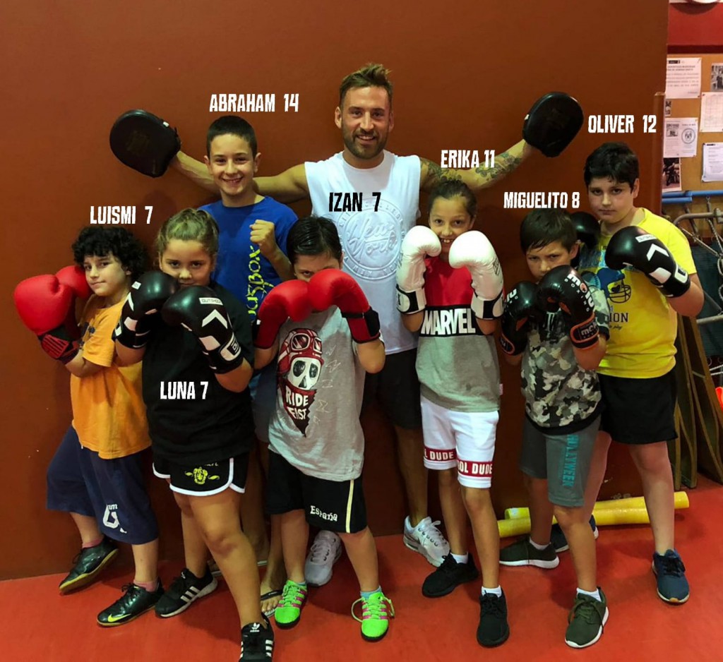 Fotomontaje compuesto por Cristina Fernandez del equipo infantil de Boxeo del Ludus Box.