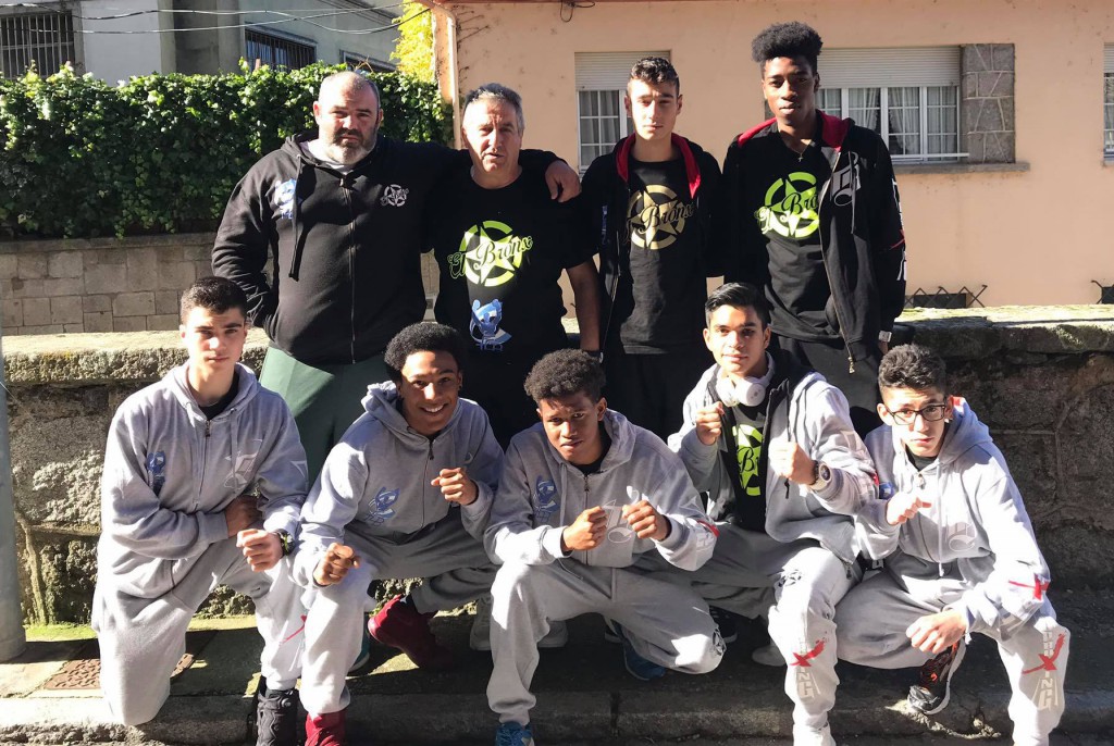 Selección Gallega que se desplazó a los Nacionales Junior y Joven: Manuel Jimenez, José Luis Álvarez ( Téncicos ) Yago Bessy, Alexandre Juncal, Oscar Marquez, Wilker Fana, Brian Ledoño, Manuel Falque y Joel Aquino Rojas. Foto cedida por Oscar Marquez.