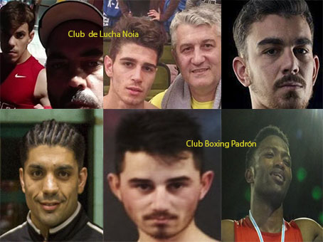 Algunos de lo protagonistas de este fin de semana en Noia: Goyo Rubio, Tono da Silva, Moises y Diego Hermo y JonFer. En Padrón: Alex Barros, Cristian Teira y Wilson Tavares. Fotos cedidas.